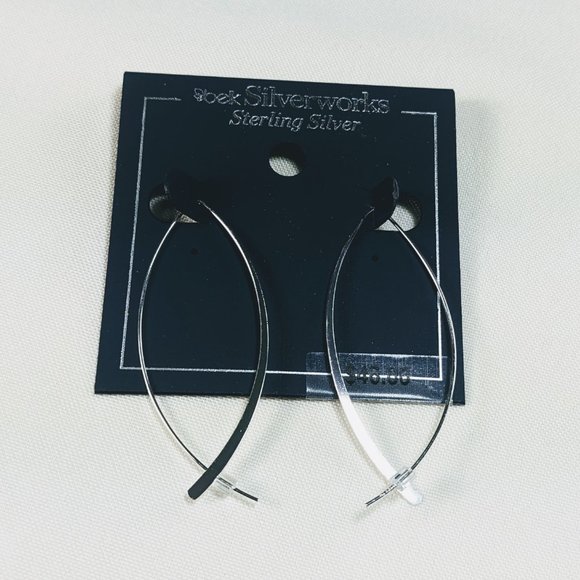 Sterling Silver Threader Style Drop Earrings 2.2" NWT - Picture 1 of 5